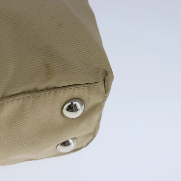 PRADA Shoulder Bag Nylon 2way Beige Silver Auth bs20501 - Picture 5 of 16